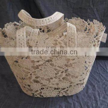 2016 Fashionable Crochet Cotton Baskets With Handles photo-6