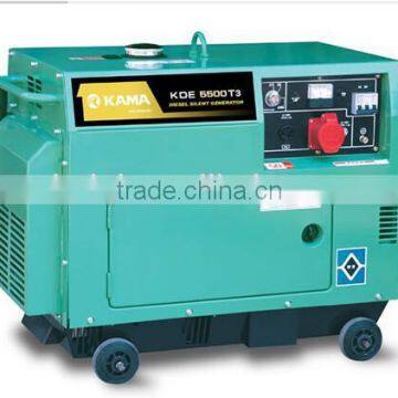 KAMA 5.25/6.25kva DC output Three phase small diesel generator silent type for sale