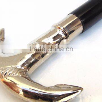Brass Walking Stick/Antique Brass Walking Stick/Anchor Handle Walking Stick/stylish Walking Stick Wk1112 photo-5