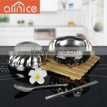 ALLNICE wholesale good quality cookware 5pcs stailess steel round bowl /rice bowl