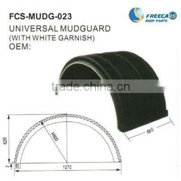 high quality trailer universal mudguard (WITH WHITE GARNISH)