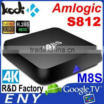 hot selling m8s andriod tv box Amlogic S812 Amlogic tv box Ram 2GB Rom 8GB Dual channel WIFI 2.4GHz/5.0GHz AP6330