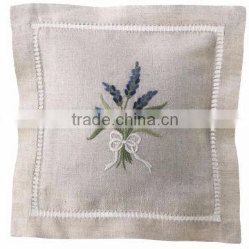 Hand embroidered lavender sachet/bag/pillow-lavender(design #71)