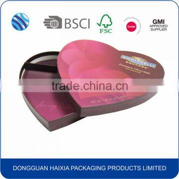 Food grade heart shaped wedding sweet box packaging