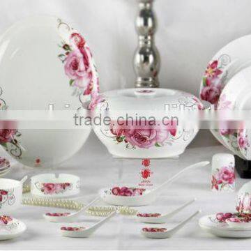 wholesale heavy gold silver platinum casserole decorative dinnerware dinner unbreakable dinner set