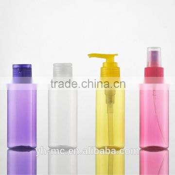 100ml PET plastic bottle with screw cap flip top cap sprayer