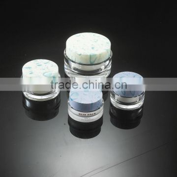 Blue Drop Pattern Cosmetic Round Straight Acrylic Cream Jars