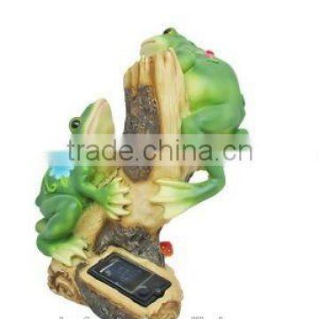Solarlight Garden Resin Gazing Frogs Figurines photo-3