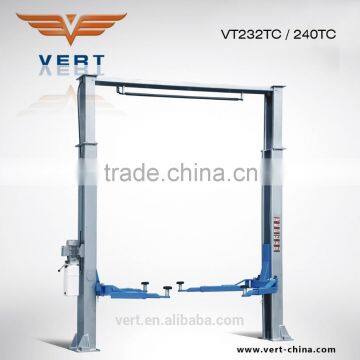 CE certificated manual locked release asymmetric column clear floor lift with 24V limit switch VT240TC