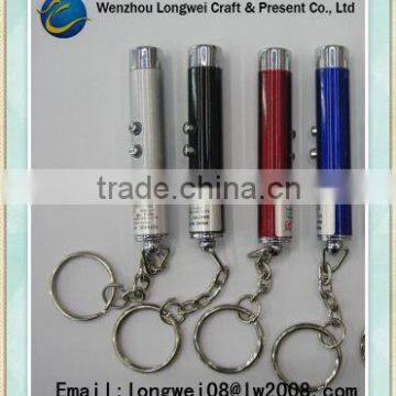 stainless steel keyring/carabiner key chain/mini led flashlight keychain