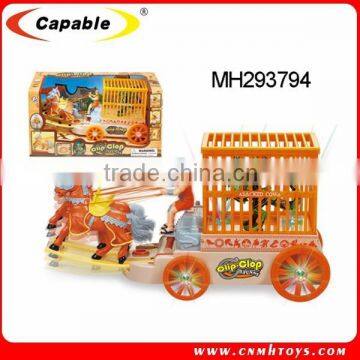 B/O cartoon chariot with music and light