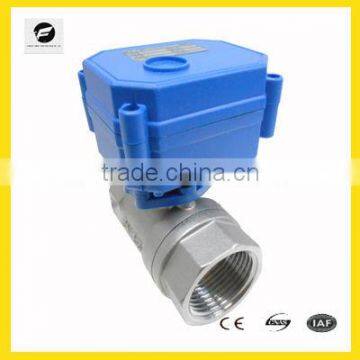 CWX-15Q 3/4" stainless steel 304/316 both famale motorized ball valve for heating system