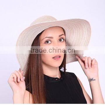 Fashion Ladies Hat And Wide Brim Sun Visor Cap And Paper Straw Hats