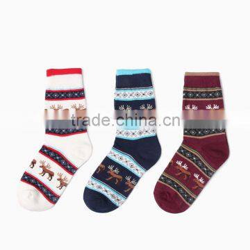 Wholesale custom christmas socks with deer for sale