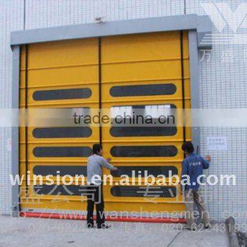 Exterior folding industrial gate door