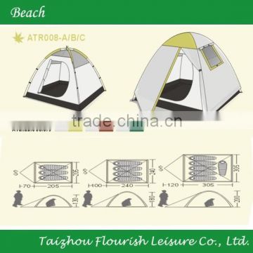 Double Layer With Waterproof Family Camping Tent For 2 Person