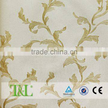 Non-woven back with PVC covering large size wallpaper