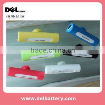 DELONG Newest type 2600mah gift portable power bank charger