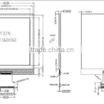 COG 160*160 Dot Matrix Display Module 3.3V/5.0V photo-4