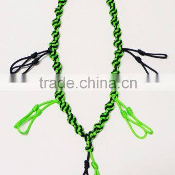 custom spiral 550 paracord hunting duck call lanyard neon green and black