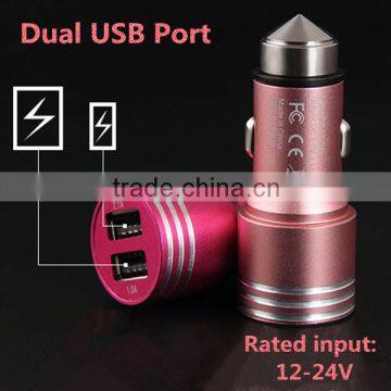 Promotional Double 2 USB Car Charger Adapter Best Selling Medal Dual USB Car Charger 5v 2.4A Output for IPhone 6 photo-2