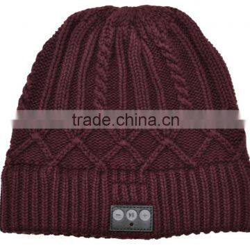 Knitted women winter cashmere wireless hat with more colors for optional