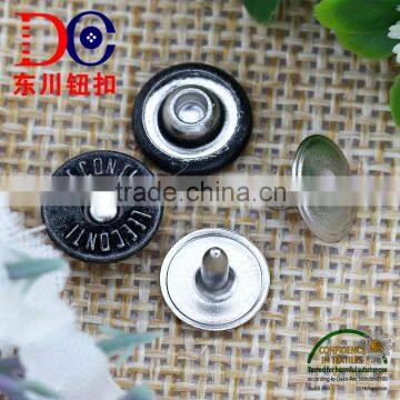 Fashion custom logo metal brass jeans rivets buttons for jeans