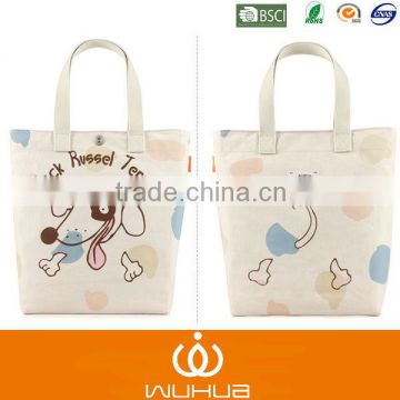 2014 cute print canvas tote bag