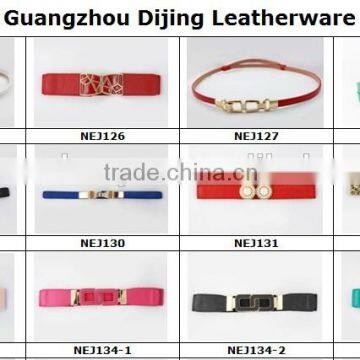 Ladies New Fashion Black Elastic PU Ribbon Waist Belt photo-5