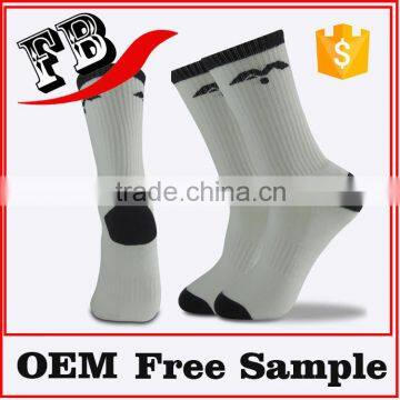 white sporting socks half terry elite basketball socks custom socks sport sock