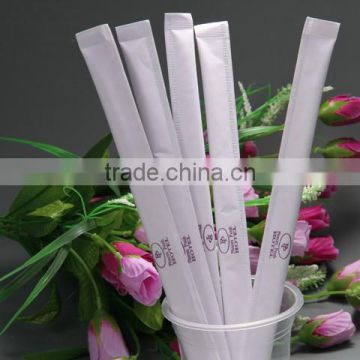 Wholesale high quality eco-friendly plastic straw in paper bag