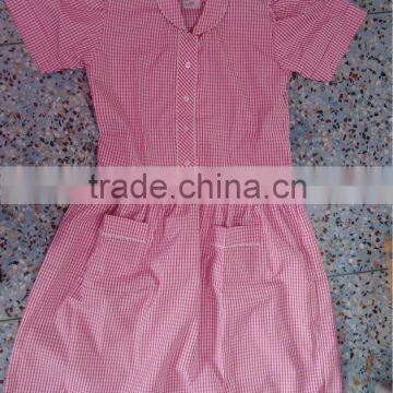 100% Cotton Fabric School Uniform For Girls