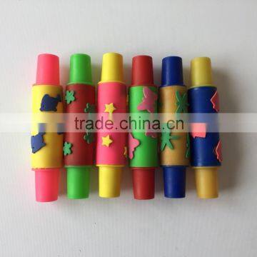 Colourfull kids sponge roller brush for painting