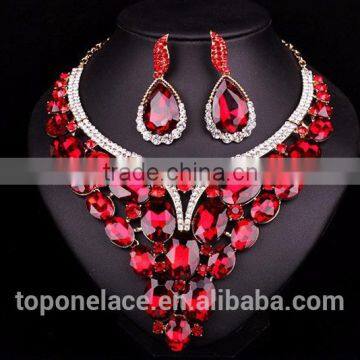 2016 New Fashion Cheap[ Crystal Rhinestone Necklace and Earring Sets Bridal Wedding Jewelry Set photo-4