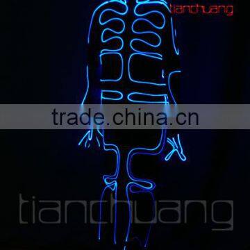 2016 Hot Sale LED Light up Fiber Optic Tron Dance Jumpsuits photo-3