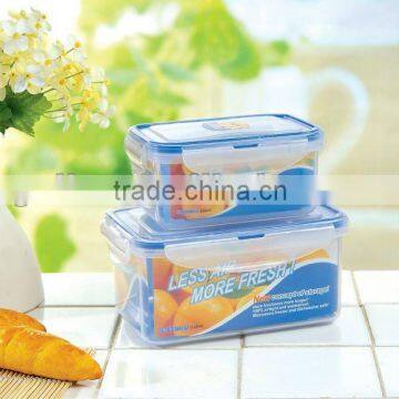 2pcs airtight rectangular lunch box set