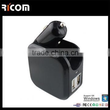 patent EU/US/UK/AUS Wall portable charger built in car charger and usb port-UC311-Shenzhen Ricom