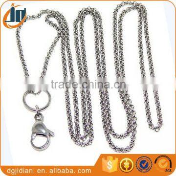 Stainless Steel Long Rolo Chain For Stainless Steel Floating Locket