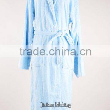 hotel high grade bright Plain dyed thickening cotton cut velvet unisex bathrobe