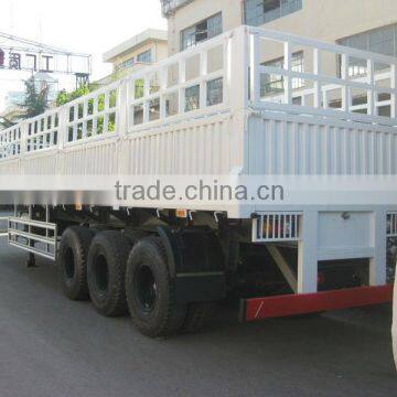 Three axles 40ton,50ton bulk cargo cage semi trailer from LUFENG company