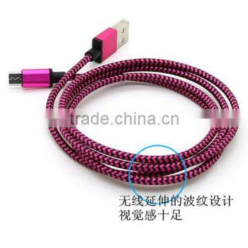 Durable Braided Nylon USB Data Sync Charger Cable Cord for Samsung Data Sync Data Charging Usb Cable photo-5