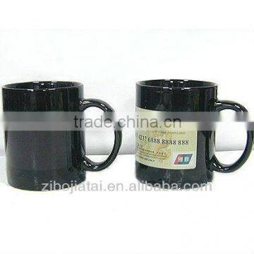 11oz Black Glazed Stoneware Color Changing Mug for Promotion