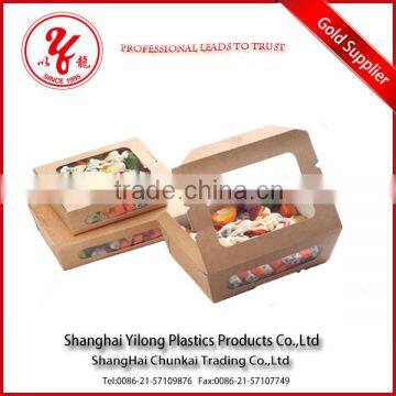 high quality kraft paper box with pet window for packing sala