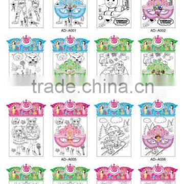 2016 new-model eco-friendly high quality kids coloring books with crayons