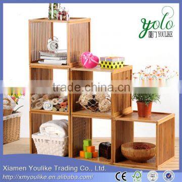 DIY Creative Combination Slotted bamboo bathroom shelf Bamboo Storage Shelf