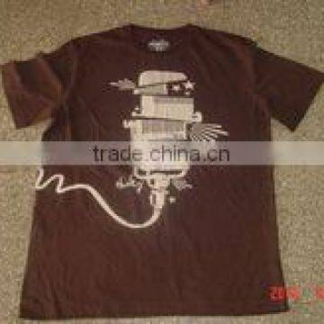 Round Neck Printed Brown T-Shirt