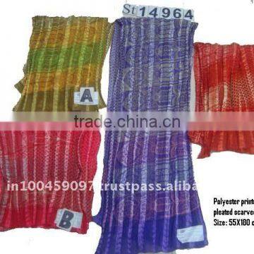 Attractive colors Polyester scarves from india