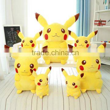 China Factory Pokemon Pikachu plush doll stuffed plush Pikachu pillow plush Pikachu toy for sale