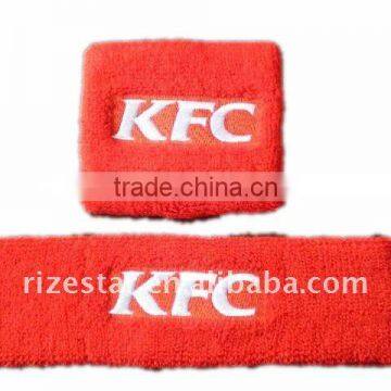 cotton toweling wristbands and sweatband