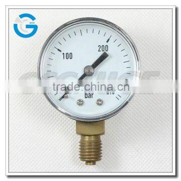 High quality brass internal carbon steel 300 bar pressure gauge